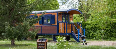 roulotte gîte tout confort, haut de gamme, matelas qualité hôtelière
