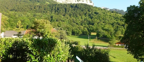 La terrasse et un grand terrain : Toujours bien apprécié par nos Vacanciers