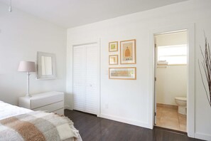 Spacious bedroom next to bath room