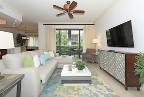 This newly remodeled and decorated condo colors are tranquil and elegant- 