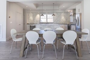 Designer Kitchen and Open Dining Room