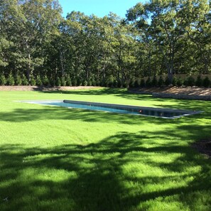 Amazing yard with heated gunite pool