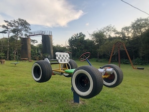 View of the park, with different games to hang out