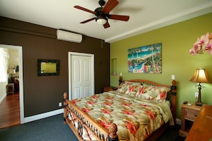 Sleep well in the A/C on a beautiful Tommy Bahama King bedroom set.