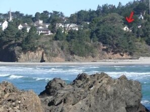 Mendocino Beach House View from Beach