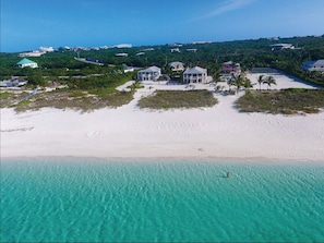 This beach (Grace Bay) is an 8 minute walk (2 min by bike) from our property.