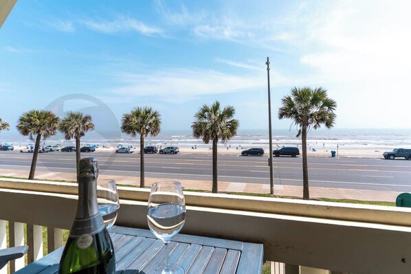 Your private balcony overlooking Seawall and the Beach
