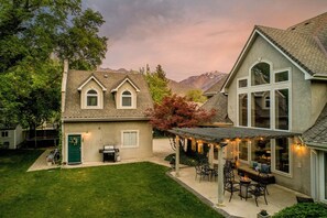 Main house and guesthouse with distant Cottonwood Canyons