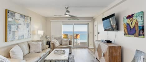 Living Room with view of the emerald waters of the Gulf