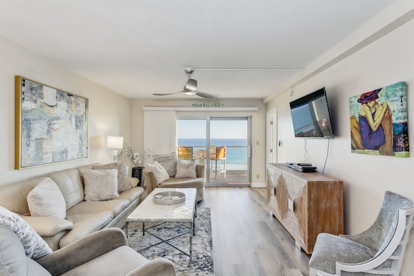 Living Room with view of the emerald waters of the Gulf