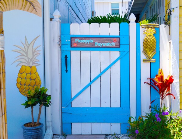 Entrance to Fun Baywatch Loft from Mandalay Ave