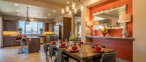 Gorgeous design with open concept kitchen perfect for groups