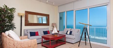 Living room with amazing panoramic view