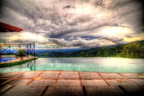 Nearly 360 degrees viewable from the mountaintop pool...