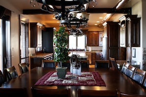 Dining Area. Large tables, and much more seating available for large groups.