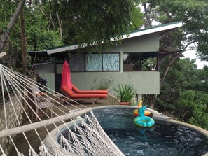 private deck and infinity plunge pool, amazing views