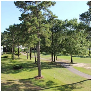 view from our balcony first hole at dogwood