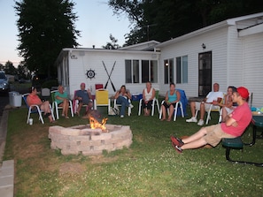 Family gathered around the Fire Pit!