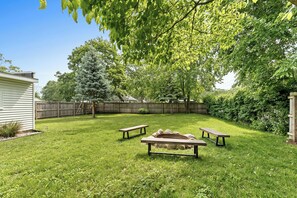 large fenced in yard for your fur baby to run around.. 