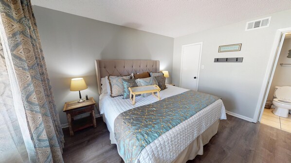 Primary bedroom with king size bed