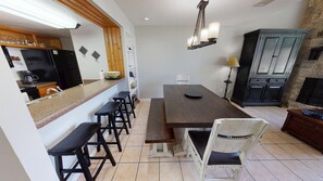 Dining area and bar seating