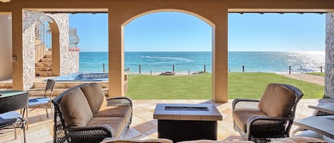 Patio overlooking the ocean