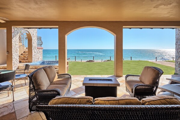 Patio overlooking the ocean