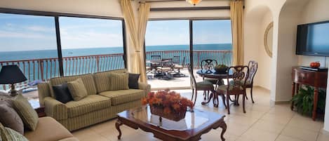 Great Room with Stunning Ocean Views and plenty of space to stretch your legs.