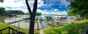 Beautiful view from a spacious deck.