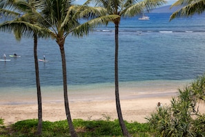 The beach is perfect for swimming or sunbathing