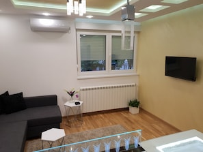 living room and TV