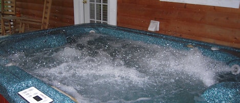 Hot Tub on private covered porch