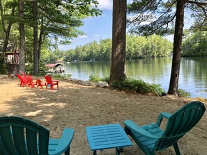 Private beach area