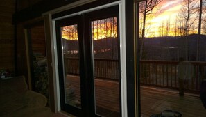 View from recliner within the house.