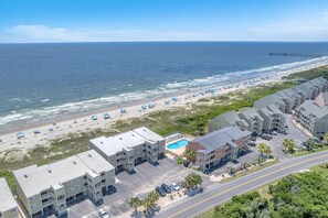 Aerial of Oak Island Beach Villas / Overlooking the Ocean