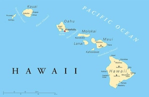 Map of the Hawaiian Island Chain - Map of the Hawaiian Island Chain