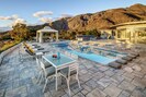 Pool terrace at sunrise.