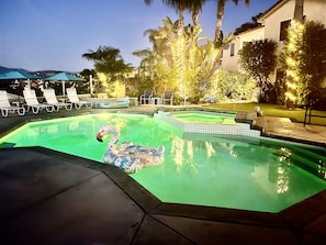 Multi-color pool and spa lighting. 