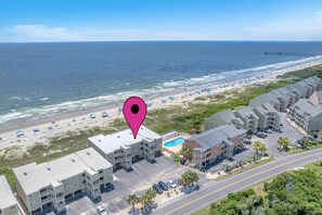 Aerial of Oak Island Beach Villas / Overlooking the Ocean