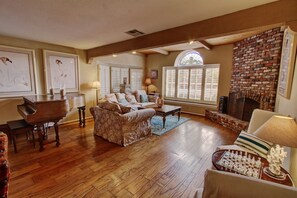 Front living area of open-floor plan
