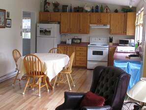 Starboard combined kitchen and living room