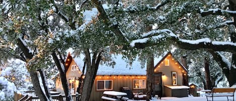 Cozy Oaks Cabin in Wintertime