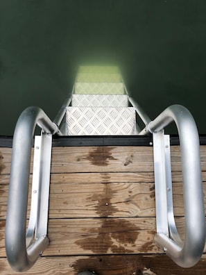 We had this FAT ladder custom made. It's steps are wide so it's gentle on feet.