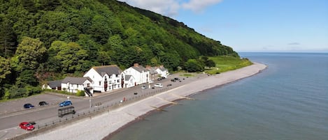 Seagulls Rest on the coastline in Minehead