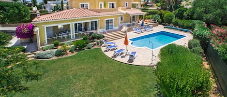 Aerial View of Villa and Pool