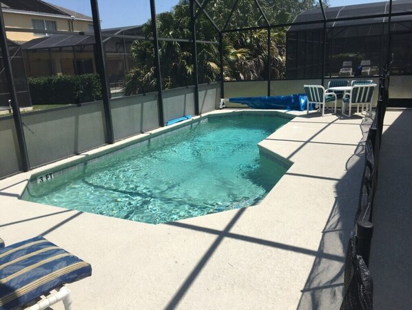 Large deck and pool