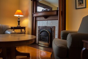 Formal dining room, fireplace