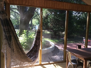 Take a siesta on the private screened in porch