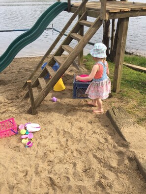 Small beach area