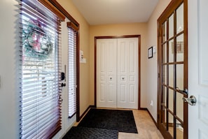 Large front foyer has a closet for your jackets, boots and shoes.